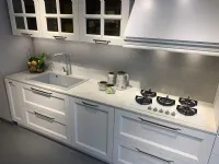 Cucina Beverly moderna bianca Stosa lineare scontata 50%