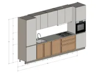 Cucina a PREZZI OUTLET in laminato opaco Stosa -30%