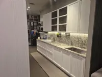 Cucina lineare in legno bianca Newport a prezzo scontato