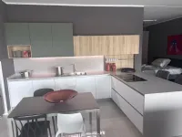 Cucina Time moderna bianca Gentili group con penisola scontata 40%