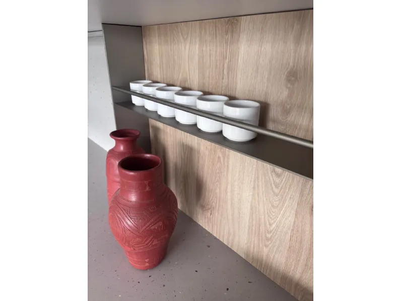 Cucina Time moderna bianca Gentili group con penisola scontata 40%