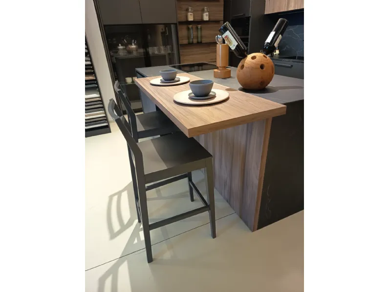 Cucina a PREZZI OUTLET in laminato materico Arredo3 -40%