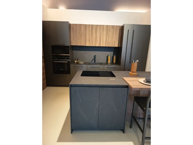 Cucina a PREZZI OUTLET in laminato materico Arredo3 -40%
