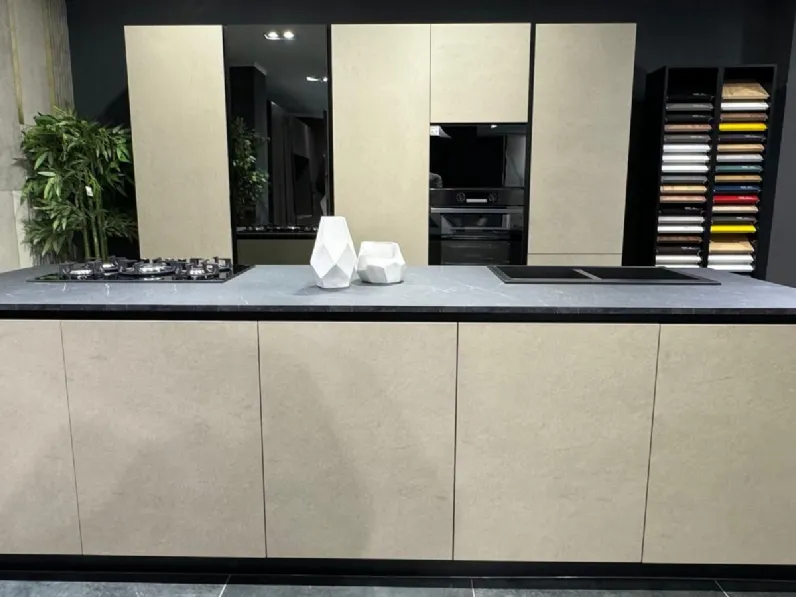 Cucina con isola Binova Bluna SCONTATA 56%