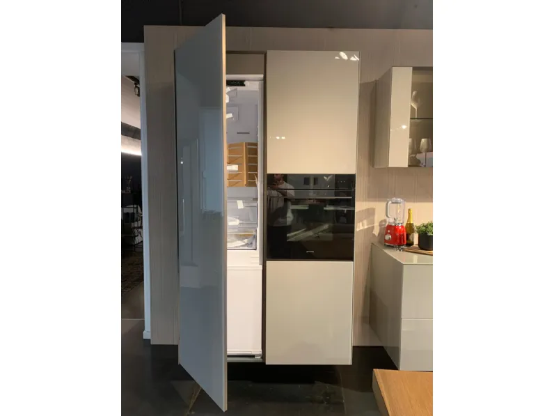 Cucina Now 36e8 design tortora Lago lineare scontata 46%