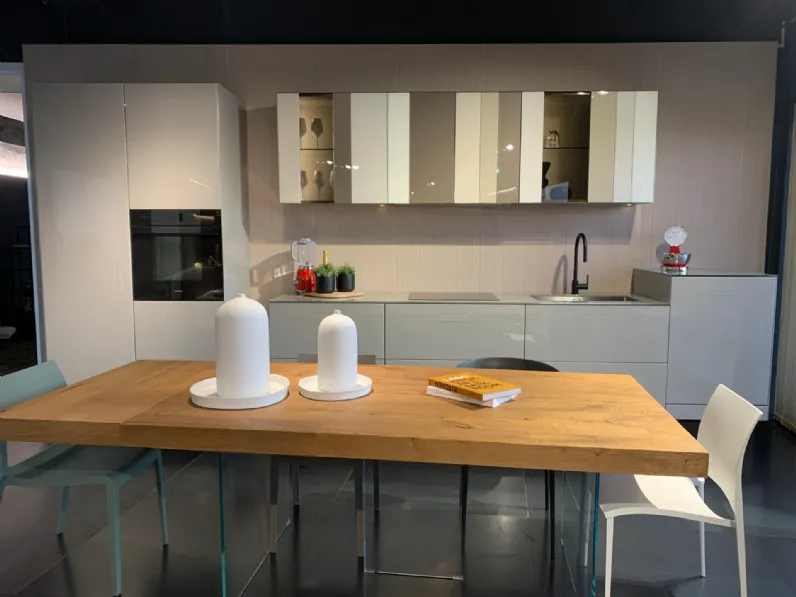 Cucina Now 36e8 design tortora Lago lineare scontata 46%