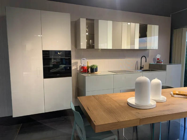 Cucina Now 36e8 design tortora Lago lineare scontata 46%
