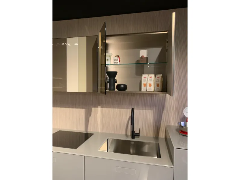 Cucina Now 36e8 design tortora Lago lineare scontata 46%