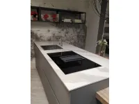 Cucina tortora moderna con penisola Xl Giemme in Offerta Outlet