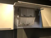 Cucina lineare in laccata opaco tortora Twin a prezzo ribassato
