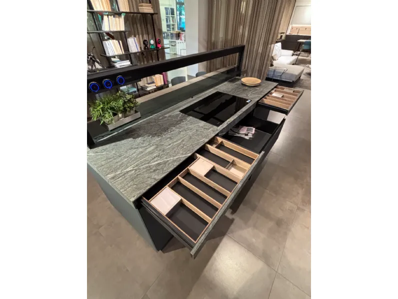 Cucina Valcucine design con isola altri colori in vetro Cucina valcucine genius loci in vitrum 