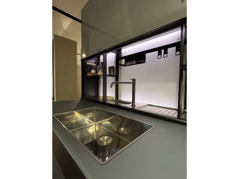 Cucina Valcucine design con isola altri colori in vetro Cucina valcucine genius loci in vitrum 