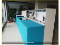 Cucina Valcucine design ad isola azzurra in vetro Cucina artematica vitrum di valcucine