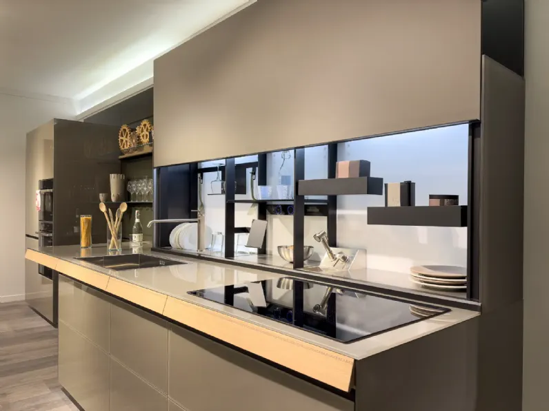 Cucina a PREZZI OUTLET in vetro Valcucine -45%