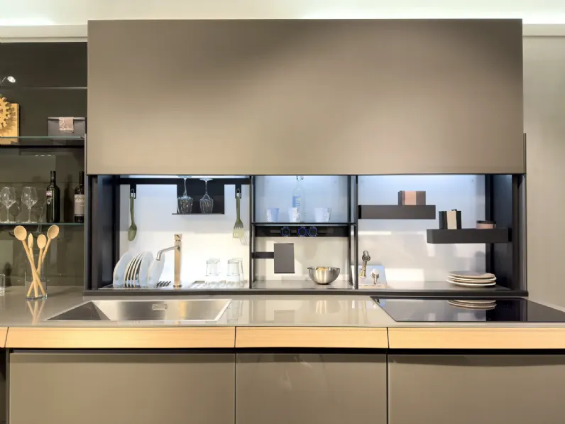 Cucina a PREZZI OUTLET in vetro Valcucine -45%