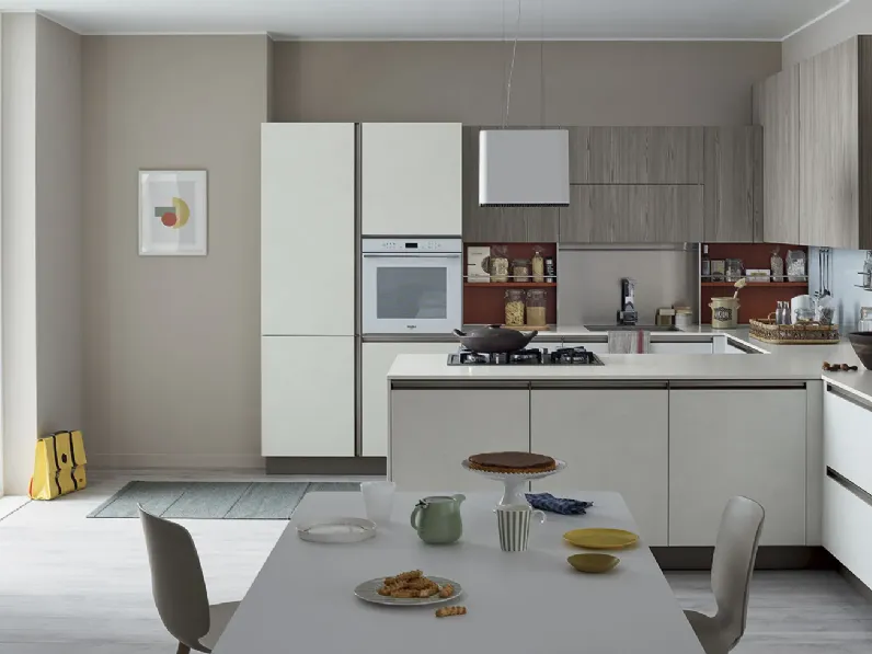 Cucina lineare in laccata modello Start time 11 ad un prezzo riservato 