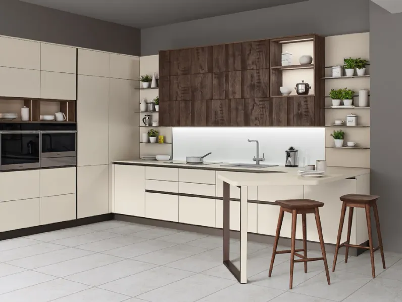 Cucina lineare in laccata modello Start time 11 ad un prezzo riservato 