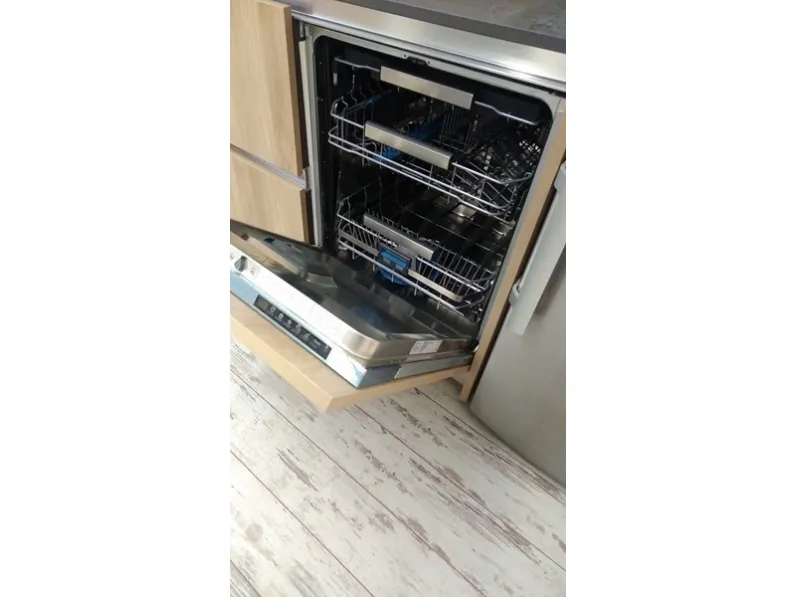 Cucina Venezia moderna rovere chiaro ad angolo Giannei