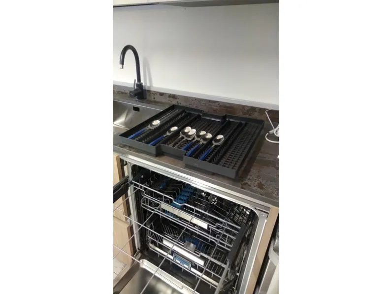 Cucina Venezia moderna rovere chiaro ad angolo Giannei