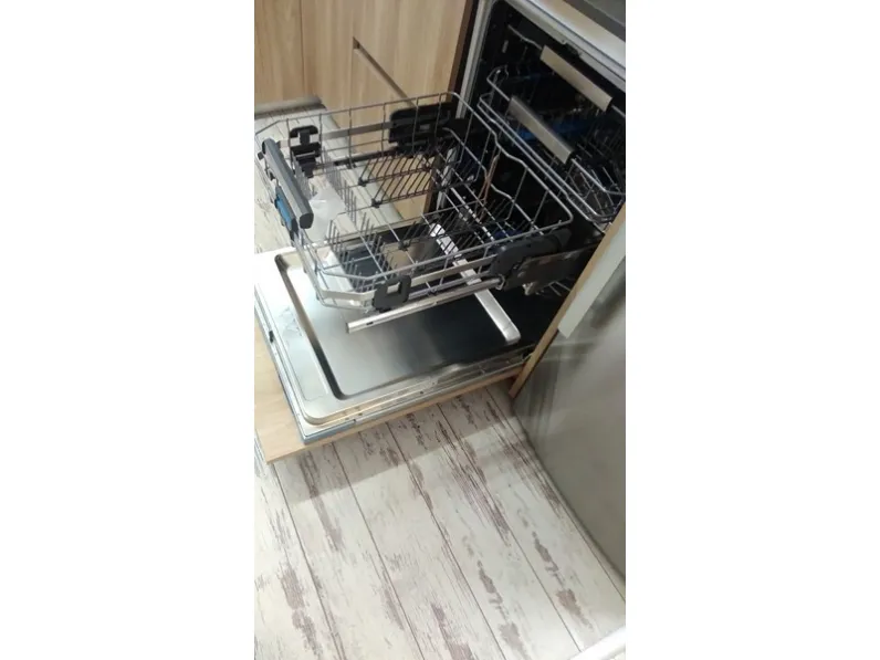 Cucina Venezia moderna rovere chiaro ad angolo Giannei