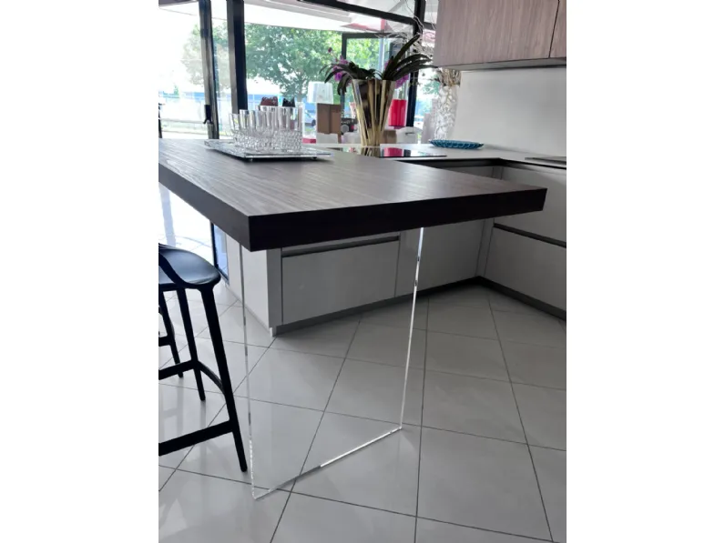 Cucina a PREZZI OUTLET in laminato materico Snaidero -31%