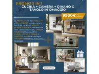 Cucina lineare in legno modello 2 in 1 ad un prezzo riservato 