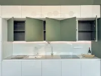 Cucina a prezzo ribassato lineare moderna Cucina trend verde opaco Forma 2000