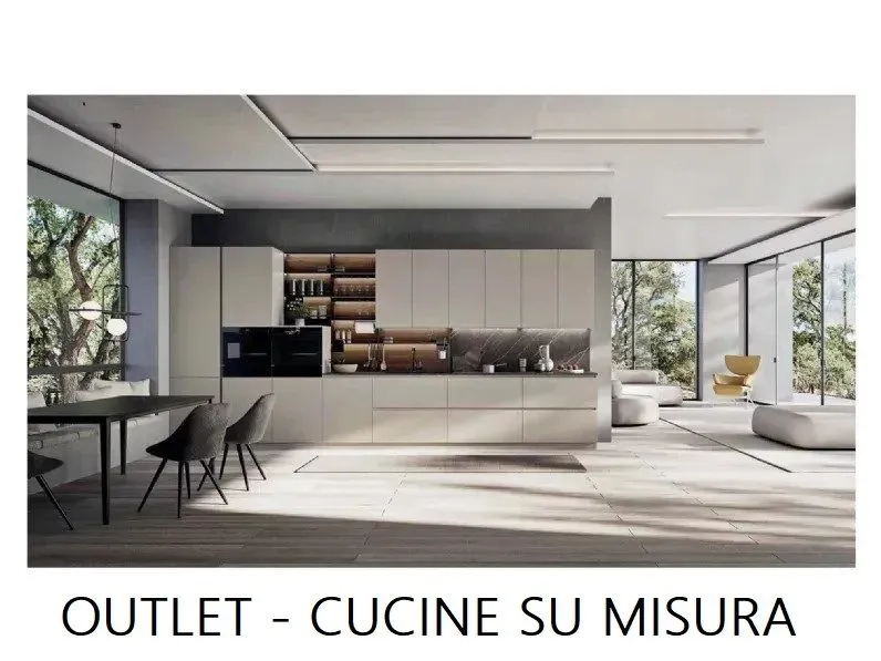 Cucina lineare in melaminico a prezzo scontato 35%