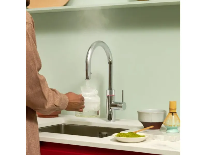 Richiedi il prezzo: cucina grigia moderna Sistema quooker di Artigianale in Offerta Outlet 