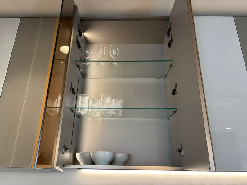 Cucina tortora moderna Cut + now Lago in Offerta Outlet 