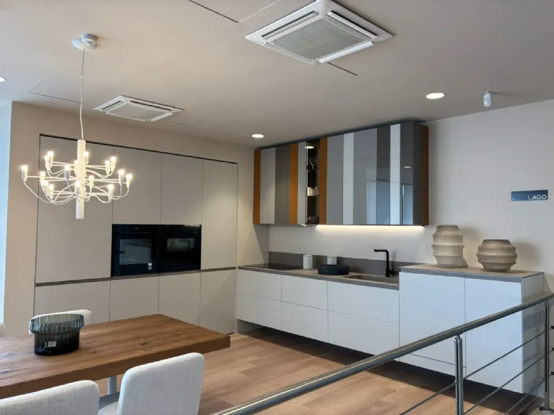 Cucina tortora moderna Cut + now Lago in Offerta Outlet 