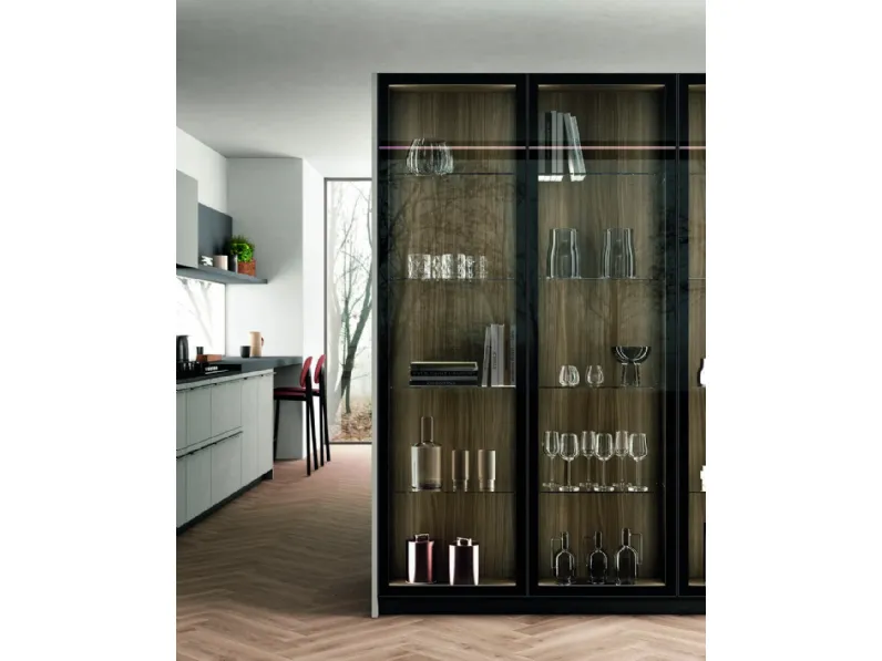 Richiedi il prezzo: cucina grigia moderna Lungomare plus combo.05 di Colombini casa in offerta 