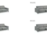 Divano Amy 209 x 136 tessuto in poliuretano  Excò in Offerta Outlet