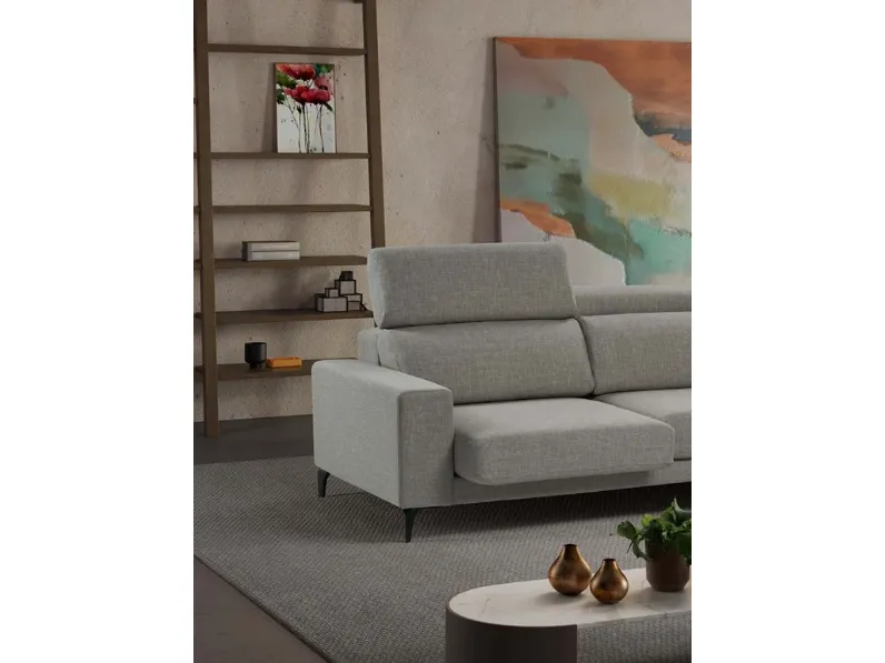Divano Amy 209 x 136 tessuto in poliuretano  Excò in Offerta Outlet