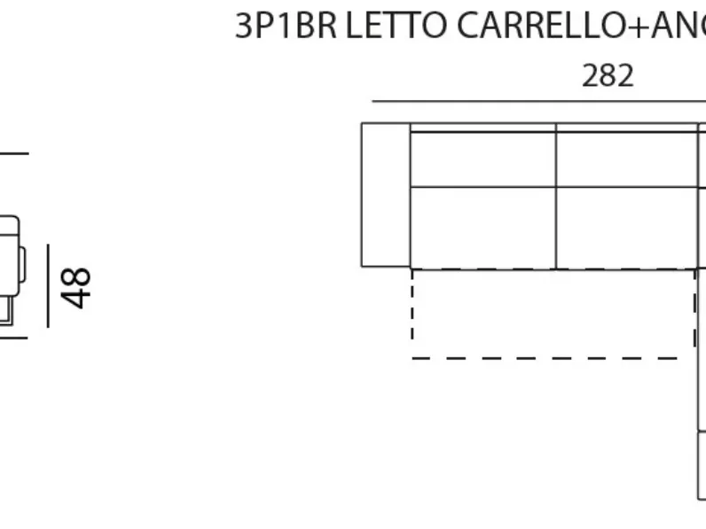 Divano Ermione  di Delta salotti in stile design a prezzo scontato