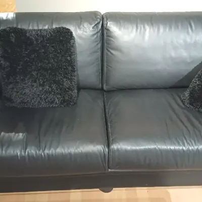 Divano Diva pelle in poliuretano  Artigianale in Offerta Outlet