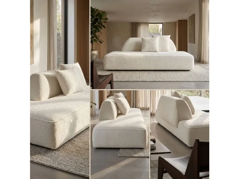 Divano Boucle luxury tessuto in poliuretano  Collezione esclusiva a prezzo Outlet
