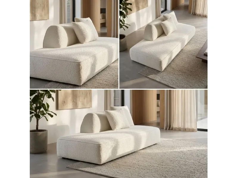 Divano Boucle luxury tessuto in poliuretano  Collezione esclusiva a prezzo Outlet