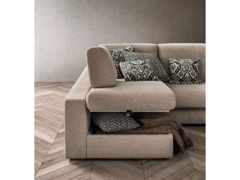 Divano Cliff tessuto in poliuretano  Samoa in Offerta Outlet