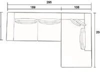 Divano Con penisola Ace 295 x 204 Excò a 2790 Euro