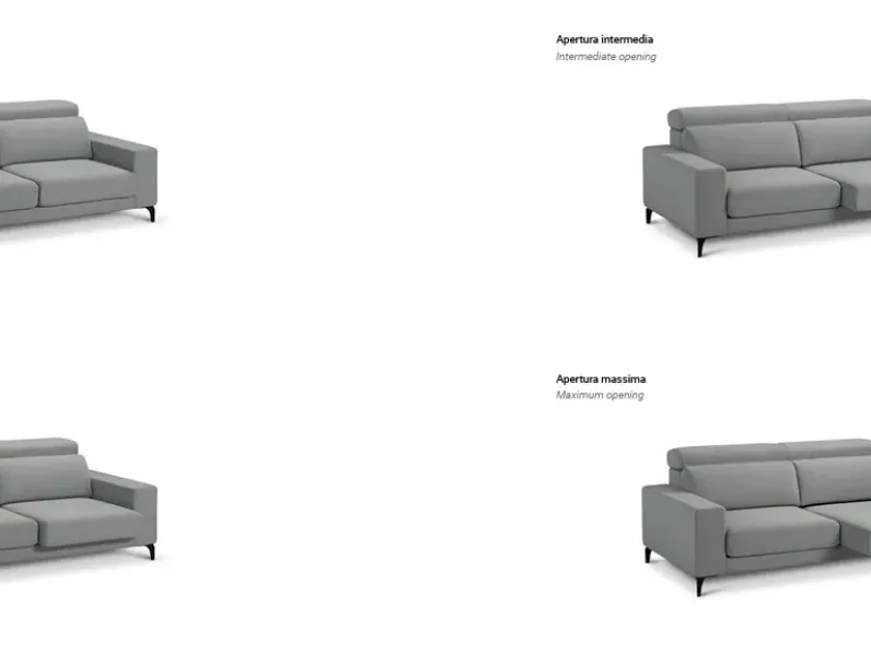 Divano in Tessuto stile moderno modello Amy 287 x 224 scontato - 22%