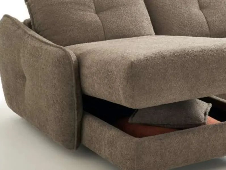 Divano letto matera con penisola Hopplà in OFFERTA - 40%