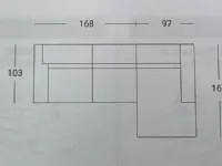 Divano moderno tessuto Kay 265 x 165 di Excò con sconto del - 22%