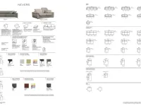 Divano in Tessuto stile design modello Nevers scontato - 30%
