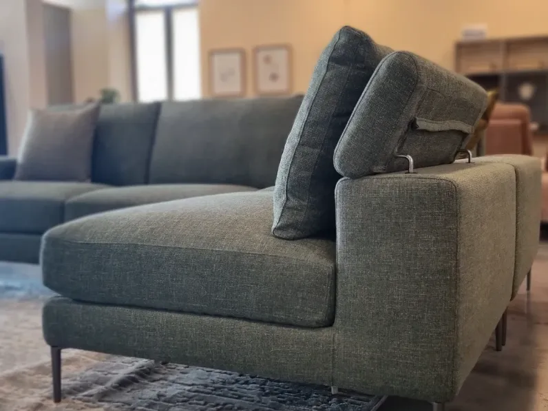Divano Silver tessuto in misto piuma  Biba salotti in Offerta Outlet