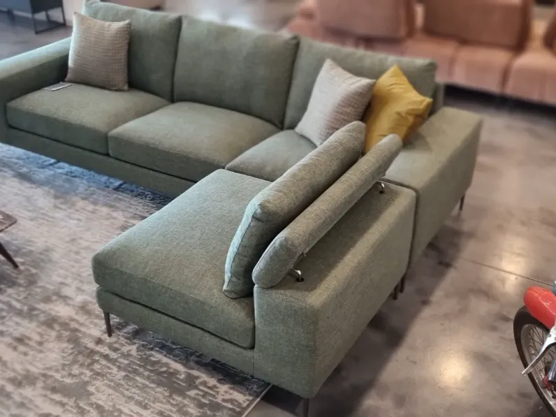 Divano Silver tessuto in misto piuma  Biba salotti in Offerta Outlet