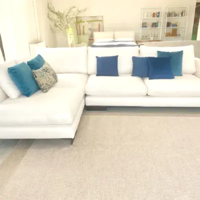Divano Simposio divano ad angolo con chaise longue in Tessuto sfoderabile  di Dhome scontato 40%