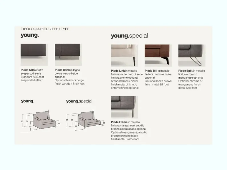 Divano Samoa Young PREZZI OUTLET sconto 35%