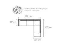 Divano letto con contenitore in Tessuto Md work a prezzo scontato