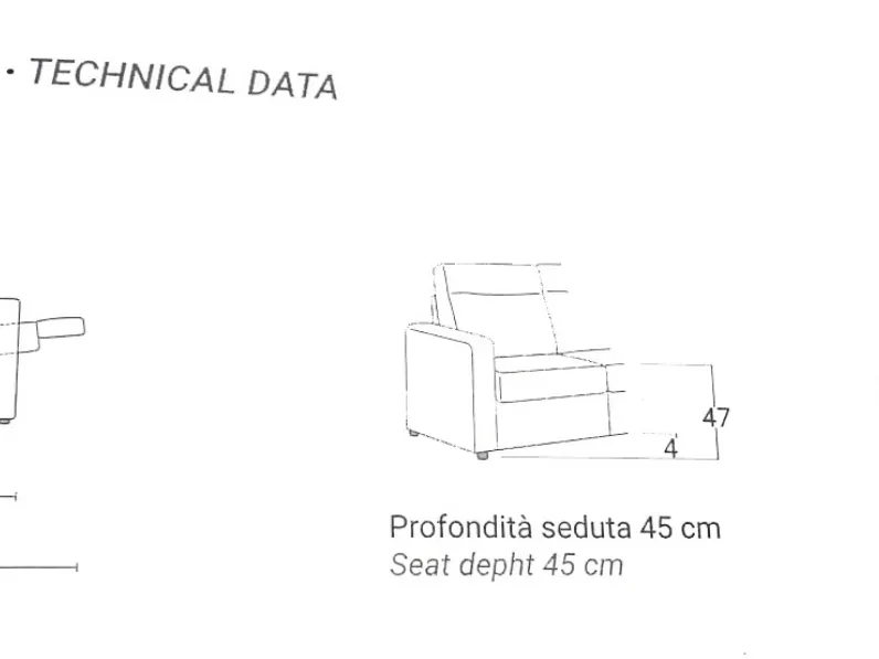 Divano Con penisola modello Delon 241 x 155 di Excò a prezzi outlet